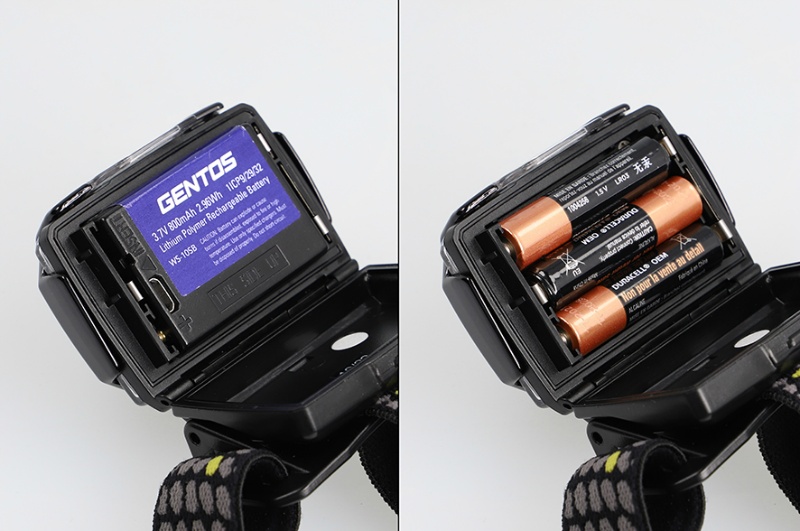 GENTOS LEDヘッドライト AR-243HD 500lm IP64準拠 AXRAY 乾電池式 フォーカスコントロール ワイド・スポット無段階調整 ジェントス