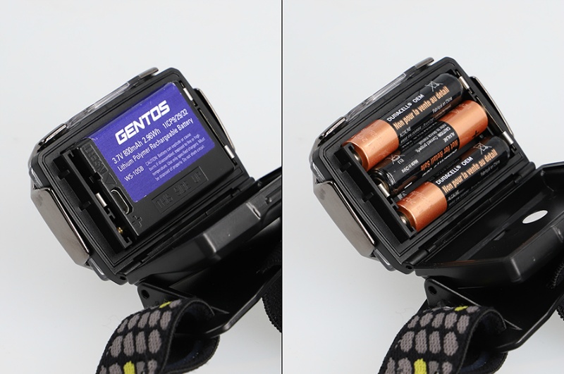 GENTOS LEDヘッドライト モーションセンサースイッチ AR-100H 670lm IP64準拠 AXRAY 専用充電池 乾電池兼用/USB充電 フォーカスコントロール ワイド・スポット無段階調整 ジェントス