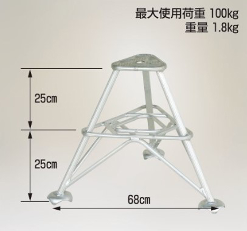 フミラック アルミ製 段付踏台 移動可能 農作業 収穫 FL-50-2 HARAX ハラックス