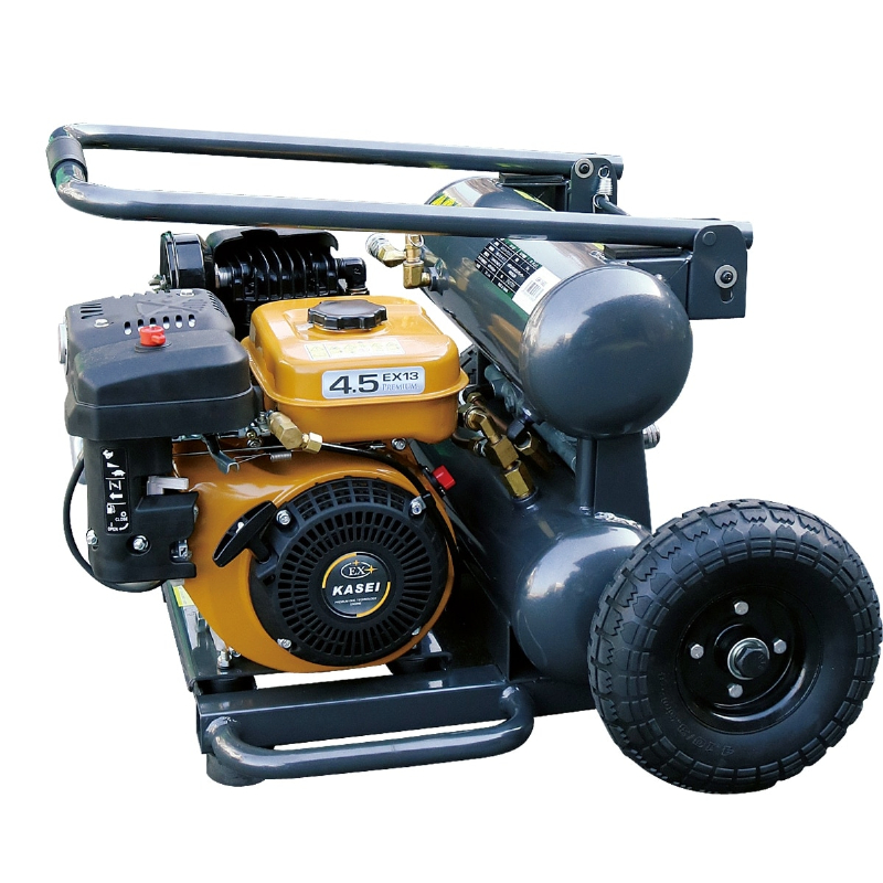 エンジン式 コンプレッサー 16L GM-16ES 高さ480-1020mm×幅650mm×奥行650mm 和コーポレーション