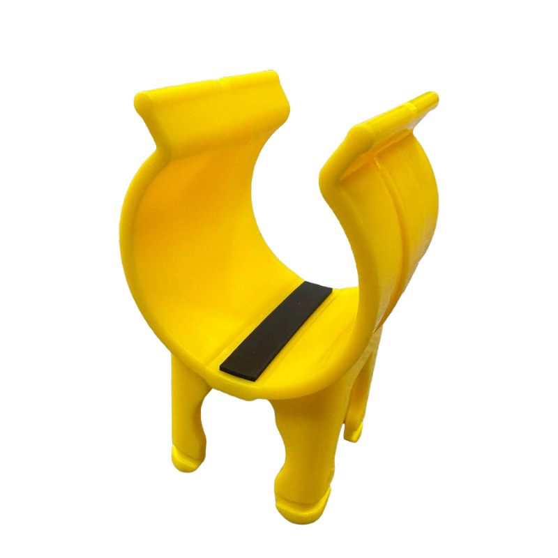 プラスポット のぼり旗・単管固定 チューブライト・電源コード単管ガイド 48.6単管用 イエロー アラオ