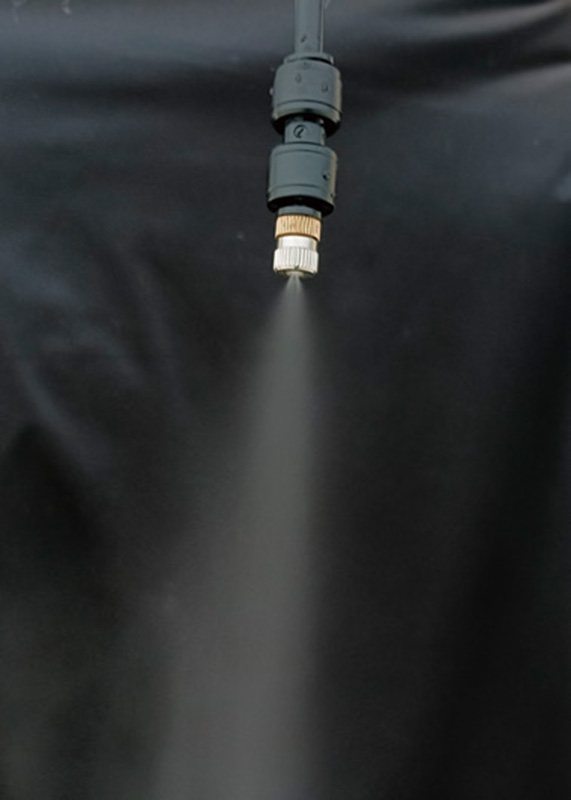 ミストシャワー AirRevolution ミストライン バッテリー式ポンプ デジタル表示 10,000mAh 電源不要 水道直結OK タンク給水 結束バンドで簡単設置 最長12時間運転 屋外 テント 建設 土木 現場 熱中症対策 KMネクスト