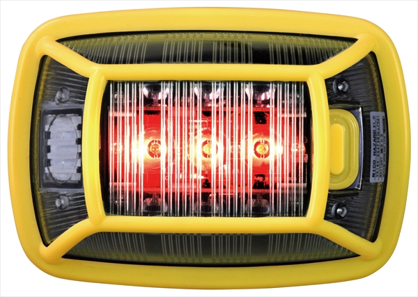 電池式LED警告灯 ニコハザード・ファブ　３面　赤発光＋ブザー ＶＫ16Ｈ-004Ｆ3-赤 NIKKEI 日恵製作所
