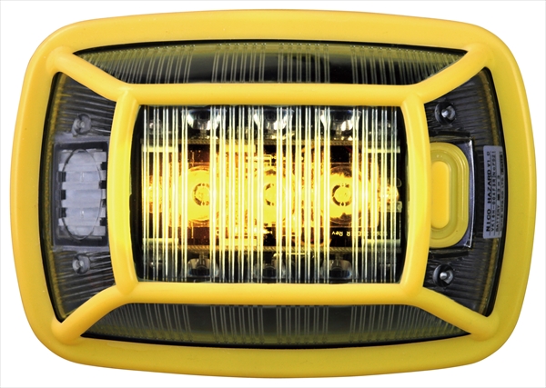 電池式LED警告灯 ニコハザード・ファブ　３面　黄発光＋ブザー ＶＫ16Ｈ-004Ｆ3-黄 NIKKEI 日恵製作所