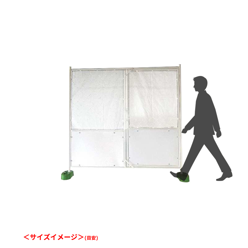 【見積専用】 白無地 扉付き 1800mm×1800mm B-618 工事用フェンス