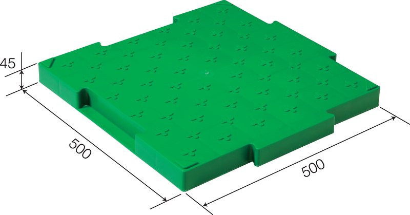 ロードマット ジョイント式 樹脂製敷板 500×500×45mm 8Y3017 サンコー
