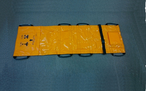 ターポリン救護担架 600mm×2000ｍｍ PVCターポリン製  OT-150-901-5 救護・介護用 簡易布担架