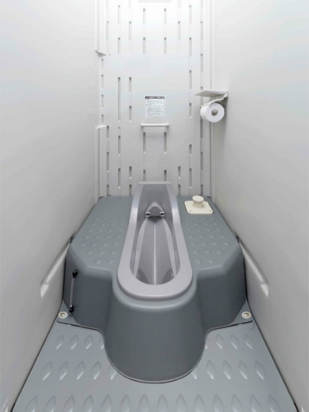 【和式タイプ】仮設トイレ 簡易式ポンプ水洗  現場用次世代型仮設トイレ TU-iXF4