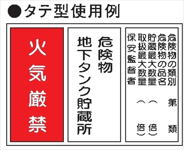 危険物標識 掲示用フレーム 3連タイプ 605mm×910mm×15mm メラミン鉄板製 K板用 スライドアングル３Ａ（３連用）メラミン