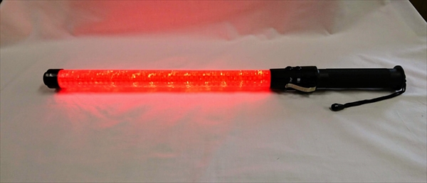警笛付 高輝度赤色ＬＥＤ合図灯 手元白色LED2個付き 誘導灯