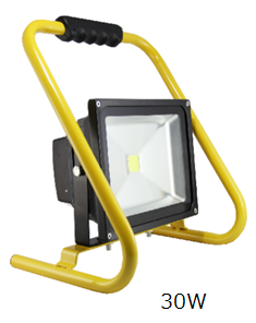 充電式LED投光器 GD-F030-Y　30W 2400-2700ルーメン 三段調光 IP65 防塵・防水 耐久仕様 広角 作業灯 株式会社ネクセル nexcell