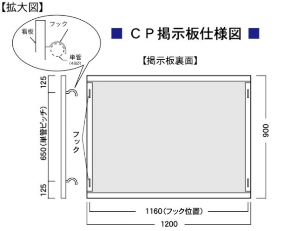 安全掲示板　コンパクトサイズ ＣＰ掲示板101 900mm×1200mm