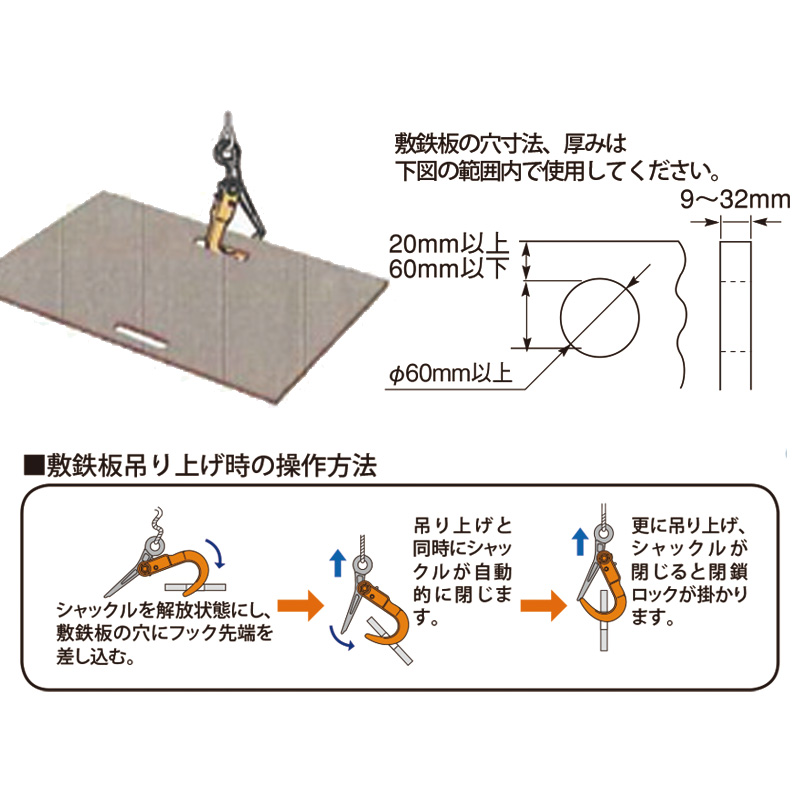 2本吊り ワイヤスリング 0.5ｔ用×0.5m スリングセット ワイヤタイプ