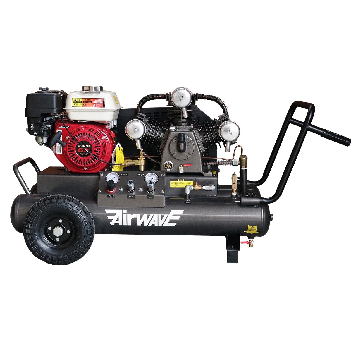 エンジン式 コンプレッサー 32L GM-32ESW 高さ660mm×幅1030mm×奥行630mm 和コーポレーション