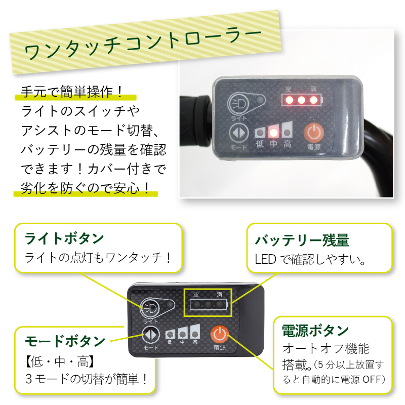 【ホワイト】E-PARTON ロータイプ電動アシスト三輪自転車 TSマーク取得 LEDライト 鍵付き 安定 防災 保管 BEPN18-WH ミムゴ