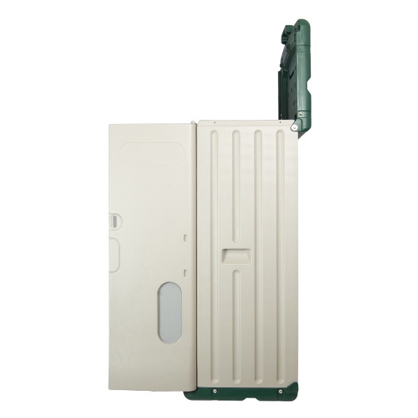 収納型ポータブル仮設トイレ W600mm×H1006mm×D410mm 給排水用20Lタンク付属 ポリエチレン製 折りたたみ式 軽量・コンパクト汲み取り式 小便器 ウエスト・アップ