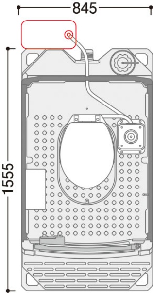 プラスチック製洋式タイプ】仮設トイレ 簡易式ポンプ水洗 現場用