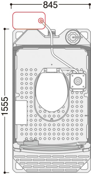 【陶器製洋式タイプ】仮設トイレ 簡易式ポンプ水洗 現場用次世代型仮設トイレ TU-iXFUW　※給水ポンプ別