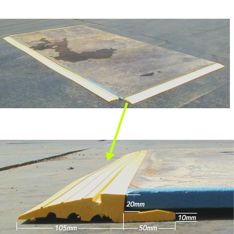 期間限定】 敷き鉄板用段差スロープ L=1.5m 1本 工事現場周辺資材
