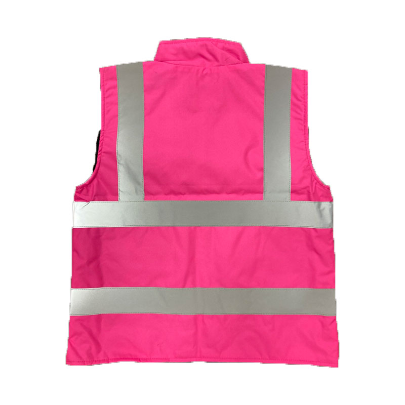 安全ベスト ベストジャケット ピンク 反射 Sサイズ 裏地フリース生地 Vest Jacket