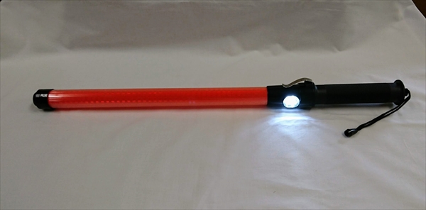 警笛付 高輝度赤色ＬＥＤ合図灯 手元白色LED2個付き 誘導灯
