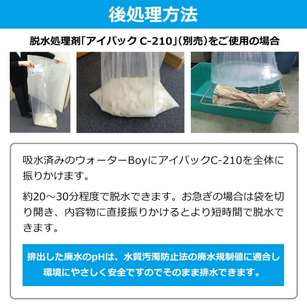 【1ケース20枚入】超吸水袋 ウォーターBoy20 10L吸水 400mm×500mm 吸水土のう 土嚢・水嚢 災害復旧 BCP対策 日本製 アイ・イー・ジェー