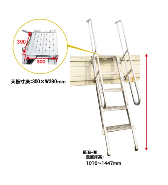 アルミ製トラック昇降ステップトラックライム REGシリーズ