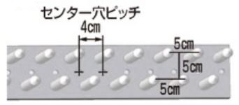 ネギロケット 長ネギ定植用穴あけ器 N-130K-A2 2条植タイプ チドリ5cmピッチ 39本 φ19ピン×長さ13cm 足踏み式 2列植え 農作業 収穫 HARAX ハラックス