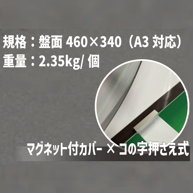 【A3用紙対応】単管サインボード クランプ付 タテヨコ兼用 盤面460×340mm 簡単設置 単管バリケード 360度角度調整(水平方向) 耐風性 AR-1441 アラオ ARAO