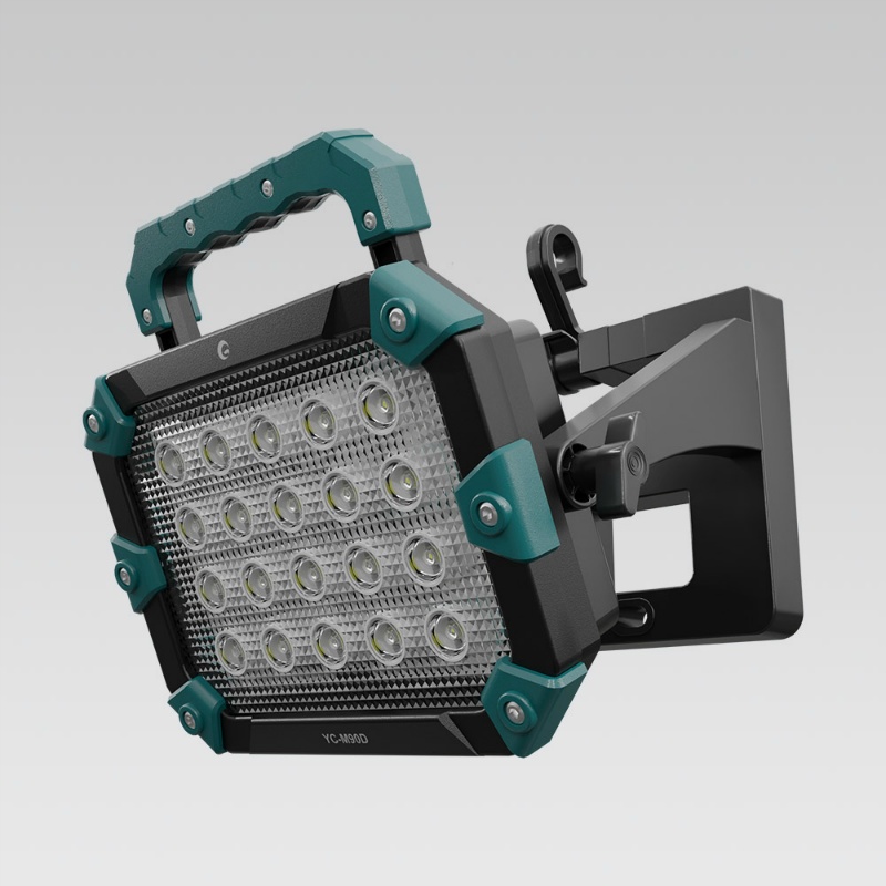 【マキタバッテリー対応】 充電式 コードレス投光器 マッチングファイターV18PLUS YC-M90D 100W 約10,000lm LED作業灯 H198mm×W263mm×D135mm 質量約1.4Kg IPX4 夜間工事 防災 アウトドア グッドグッズ