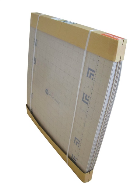 【10枚セット】2つ折りタイプ 方眼目盛付 養生敷板 メジャーボード 厚み3mm 900mm×1800mm ポリプロピレン製 壁養生・床養生用