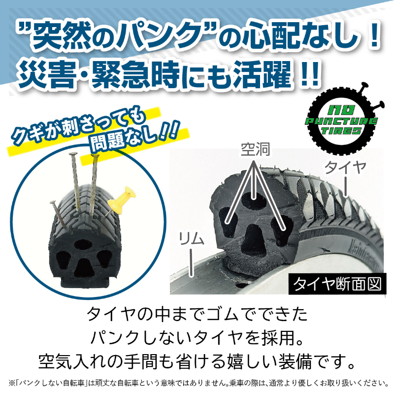 ACTIVEPLIS ノーパンク 20インチ 折畳み自転車 JIS規格適合 MG-AP206NL