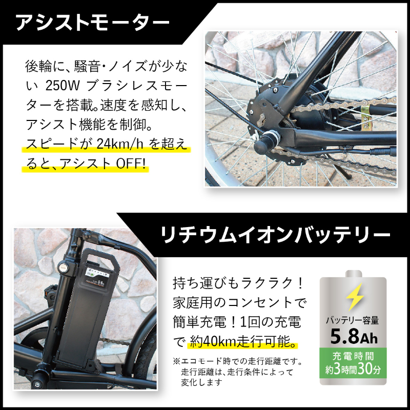 ACTIVEPLUS ノーパンク電動アシストFDB20EB MG-AP20EBN