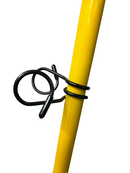 【20本セット】樹脂製ロープスティック イエロー H1500mm×14φ AR-1314 黄色 2段 可動式フック FRP 軽量ロープピン ロープ貼り 区画整理 アラオ ARAO