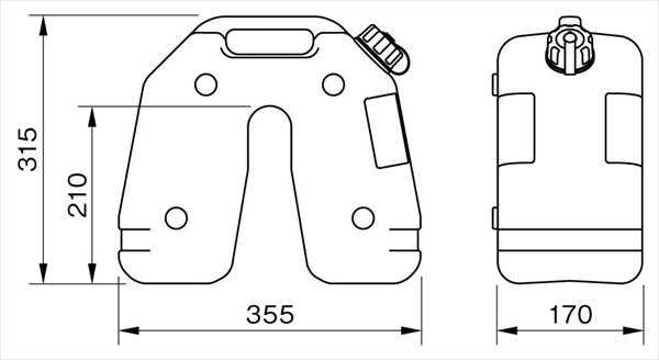 【5個セット】単管バリケード用重し　バリウエイト BR10W