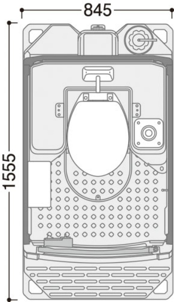 【陶器製洋式タイプ 】仮設トイレ 簡易式ポンプ水洗現場用次世代型仮設トイレ TU-iXF4W