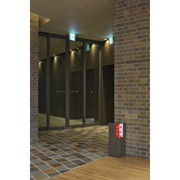 ユニオン消火器ボックス 床置 スチール ポーラルホワイトペイント 225×225×600    UFB-3F-2401-PWH