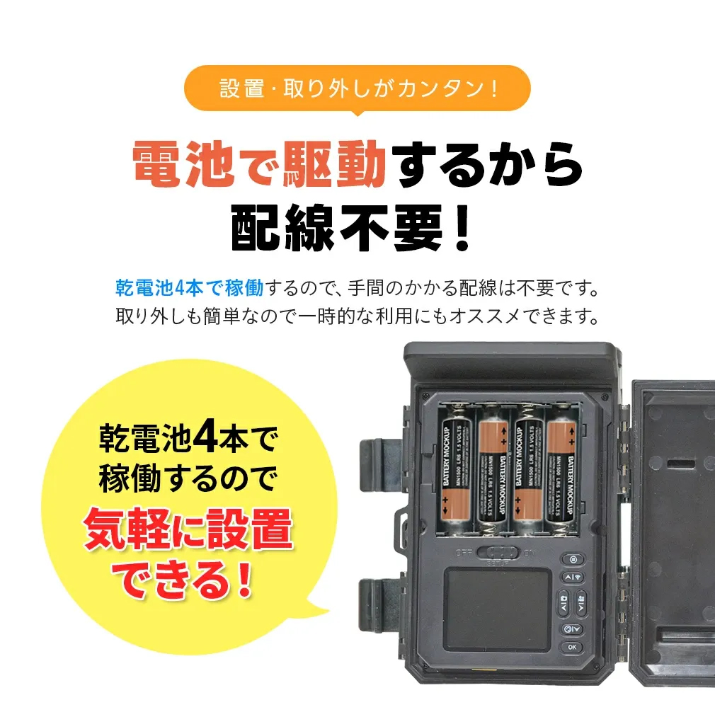 小型トレイルカメラWTW-TCS38AP