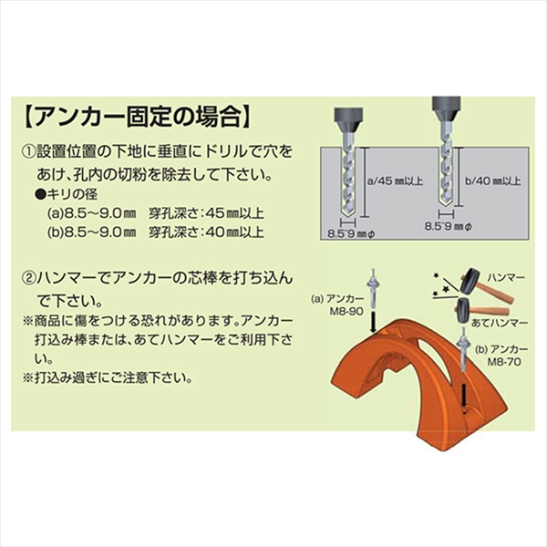 サイクルポジション 500mm×300mm×235mm 自転車スタンド  CP-500 オレンジ タイヤストッパー 輪留め ミスギ