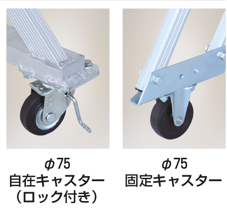 多目的作業台 キャリスター H1610mm CSK-55-6-161 天板付 ステップ幅広 折りたたみ 4輪キャスタータイプ 高所作業 HARAX ハラックス