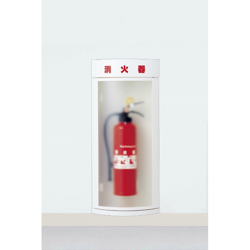 ユニオン消火器ケース 半埋込 半埋込 扉付 スチール(t1.6) ポーラ