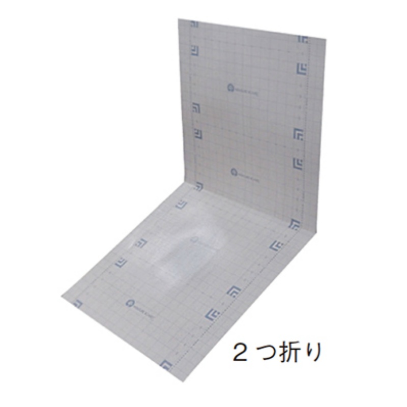 【10枚セット】2つ折りタイプ 方眼目盛付 養生敷板 メジャーボード 厚み3mm 900mm×1800mm ポリプロピレン製 壁養生・床養生用
