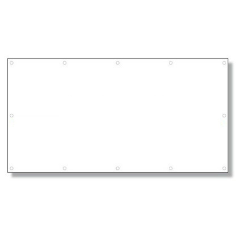 フェンス用目隠しシート メッシュタイプ 下部用 【白 無地】 550mm×1720mm P-210-06 ハトメ10カ所 取付紐付き