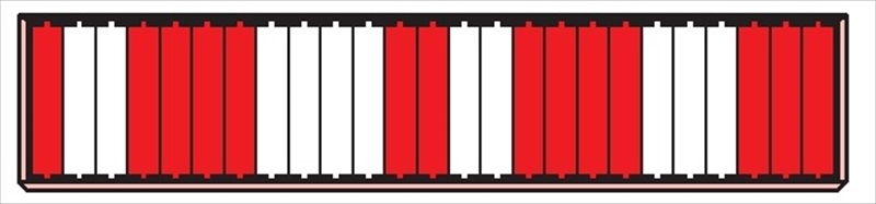 ずい道標識 【入坑者一覧表】用　25名用名札掛け 118mm×585mm×18mm