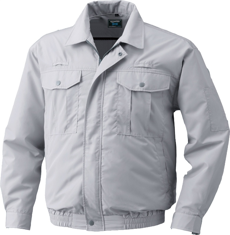 フルハーネス仕様 空調服 CN309 シルバー M 高所作業向け ポリエステル100% ※ファン・ケーブル・バッテリー別売 熱中症対策 夏用 空冷式 作業服 クーリングウェア つくし工房