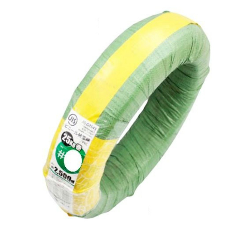 ビニール被覆番線 #10 緑 25kg巻