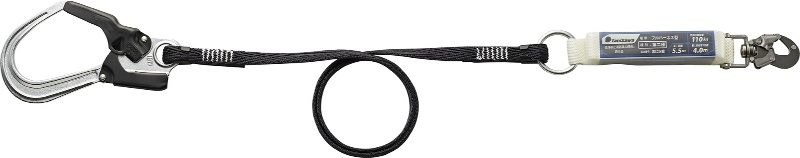 フルハーネス用ランヤード 帯ロープ式 ＃5702-SG 1丁掛け タイプ2 使用可能質量110kg以下 タニザワ