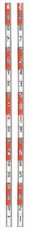 アルミ製ロッド ニューアルロッド 60mm幅  200cm Ｎ-200 標尺 マイゾックス MYZOX