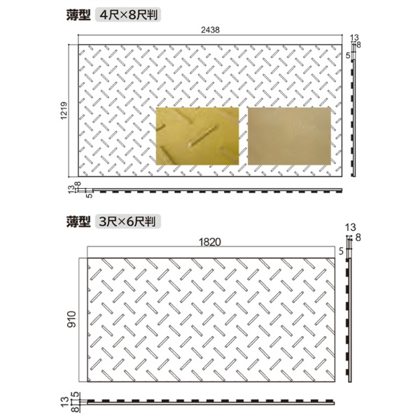 樹脂製敷板 Diban ディバン 3×6 910mm×1820mm×厚み13mm 養生敷板 ぬかるみ対策  ウッドプラスチック｜保安用品のプロショップメイバンオンライン