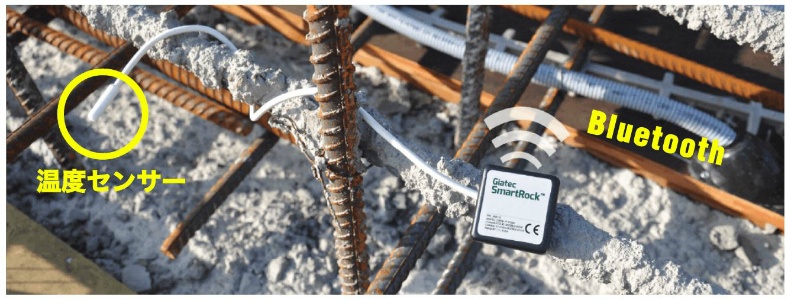 ワイヤレス コンクリート温度センサー SmartRock3 30cmケーブル付 コンクリート専用 KEYTEC キーテック NETIS登録製品 Giatec社